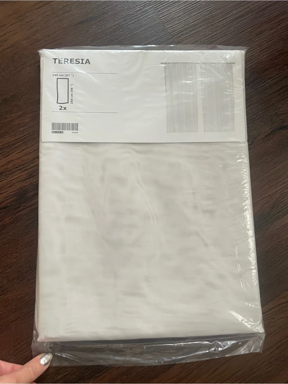 IKEA TERESIA Two Curtain Panels White W 57